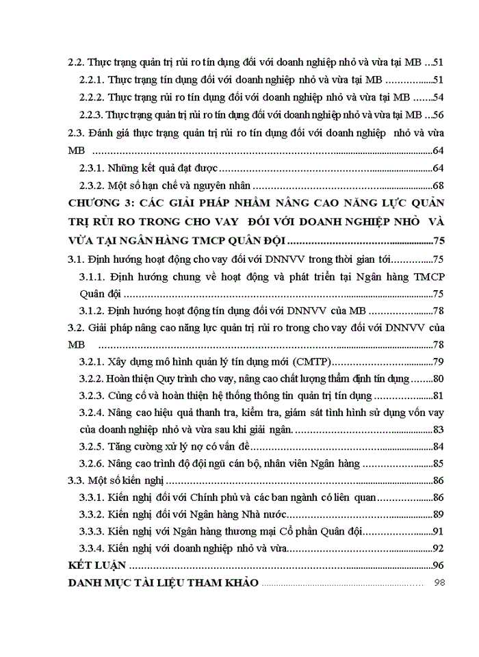 image for page Giải pháp nhằm nâng cao năng lực quản trị rủi ro trong cho vay doanh nghiệp nhỏ và vừa tại ngân hàng thương mại cổ phần quân đội