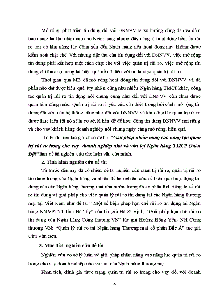 image for page Giải pháp nhằm nâng cao năng lực quản trị rủi ro trong cho vay doanh nghiệp nhỏ và vừa tại ngân hàng thương mại cổ phần quân đội