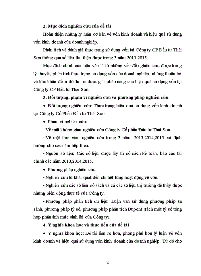 image for page Giải pháp nâng cao hiệu quả sử dụng vốn kinh doanh tại công ty cổ phần đầu tư thái sơn