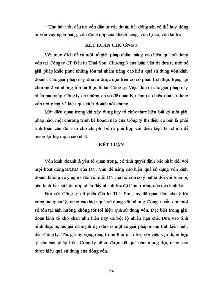 image for page Giải pháp nâng cao hiệu quả sử dụng vốn kinh doanh tại công ty cổ phần đầu tư thái sơn