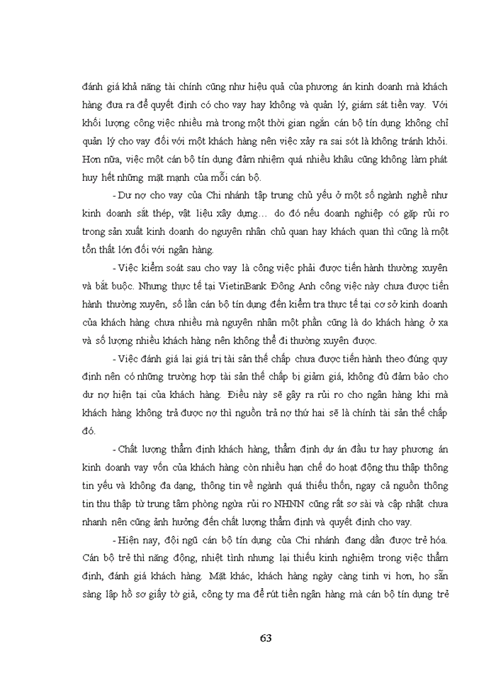 image for page Nâng cao chất lượng tín dụng trung và dài hạn tại ngân hàng thương mại cổ phần công thương việt nam - chi nhánh đông anh