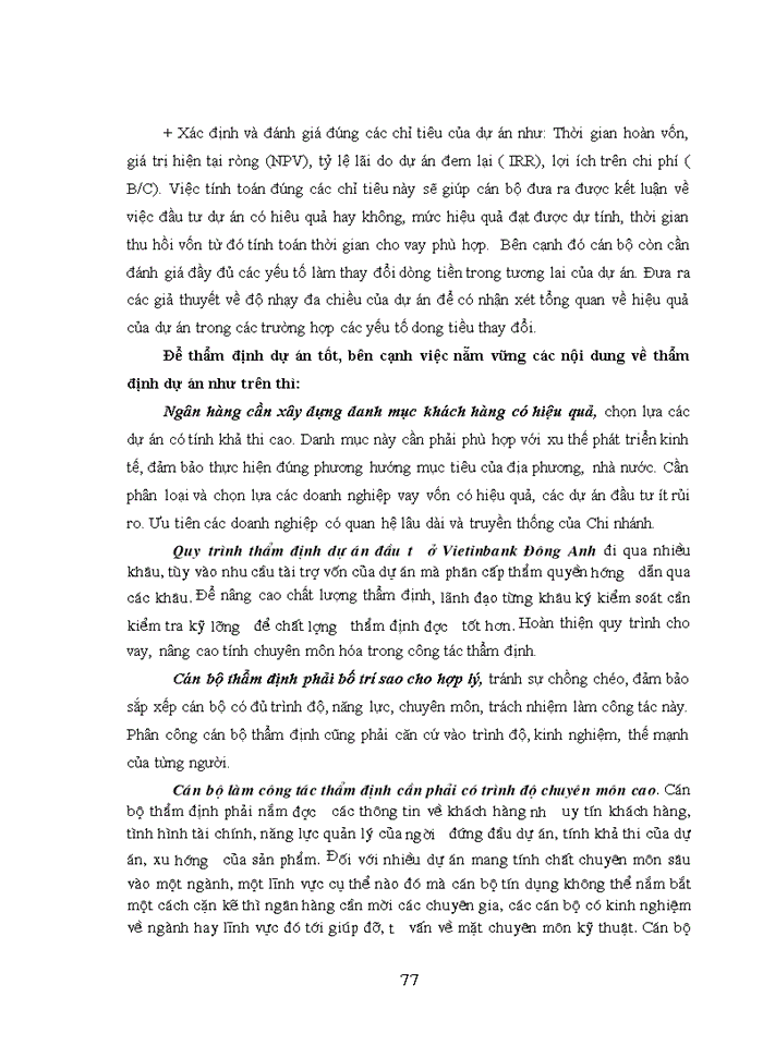 image for page Nâng cao chất lượng tín dụng trung và dài hạn tại ngân hàng thương mại cổ phần công thương việt nam - chi nhánh đông anh