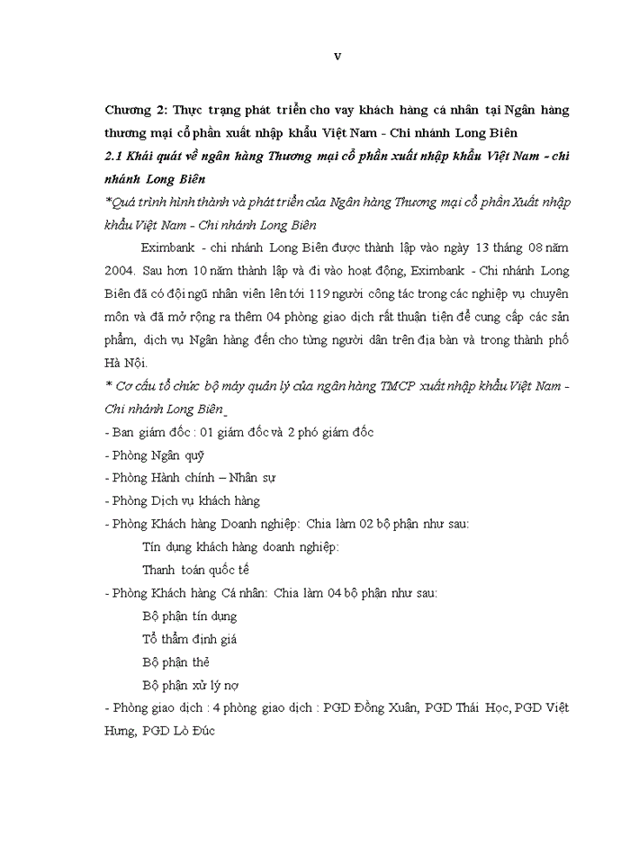 image for page Phát triển cho vay khách hàng cá nhân tại ngân hàng thương mại cổ phần xuất nhập khẩu việt nam chi nhánh long biên