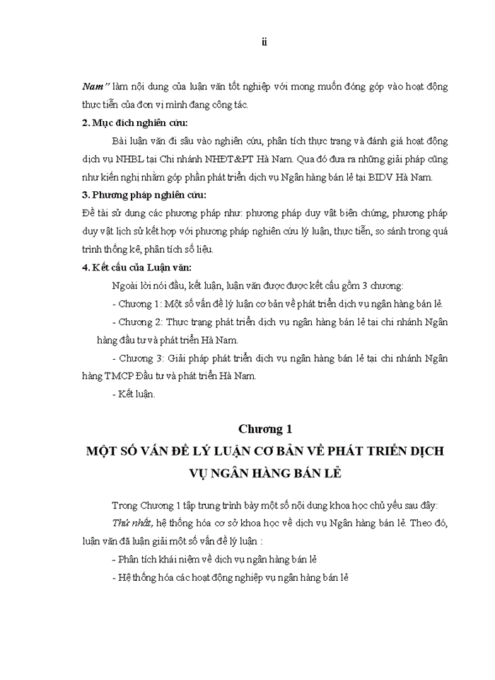 image for page Phát triển dịch vụ ngân hàng bán lẻ tại ngân hàng thương mại cổ phần đầu tư và phát triển việt nam – chi nhánh hà nam