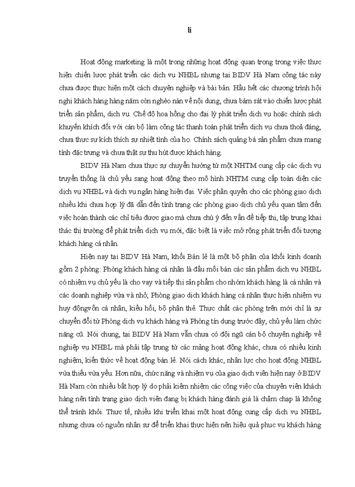image for page Phát triển dịch vụ ngân hàng bán lẻ tại ngân hàng thương mại cổ phần đầu tư và phát triển việt nam – chi nhánh hà nam