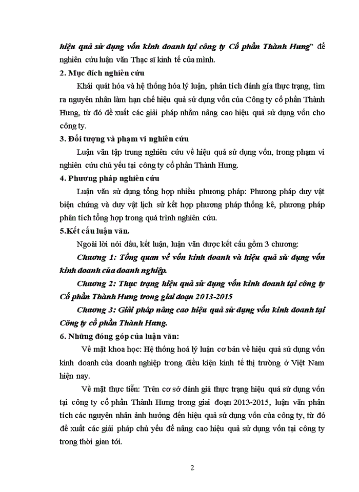 image for page Giải pháp nâng cao hiệu quả sử dụng vốn kinh doanh tại công ty cổ phần thành hưng