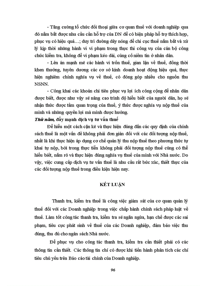image for page Hoàn thiện công tác phân tích những chỉ tiêu chủ yếu trên báo cáo tài chính phục vụ công tác thanh tra, kiểm tra thuế giá trị gia tăng và thuế thu nhập doanh nghiệp đối với các doanh nghiệp nhỏ và vừa trên địa bàn quận hai bà trưng
