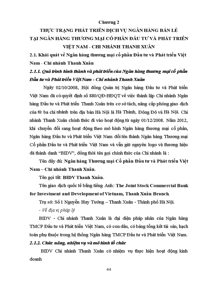 image for page Giải pháp phát triển dịch vụ ngân hàng bán lẻ tại ngân hàng thương mại cổ phần đầu tư và phát triển việt nam - chi nhánh thanh xuân