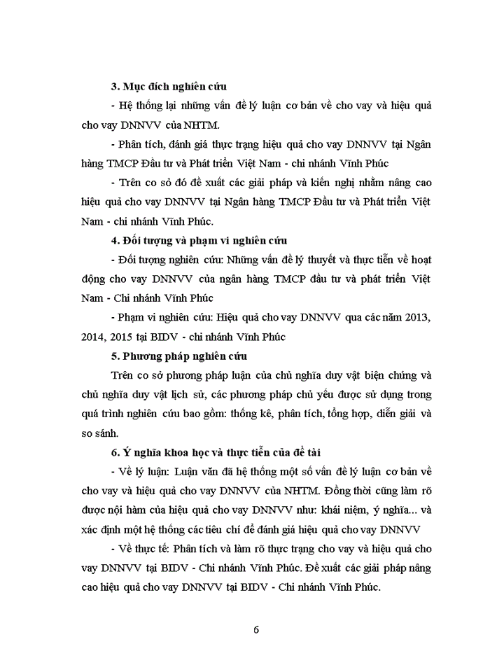 image for page Nâng cao hiệu quả cho vay đối với doanh nghiệp nhỏ và vừa tại ngân hàng TMCP đầu tư và phát triển việt nam – chi nhánh vĩnh phúc