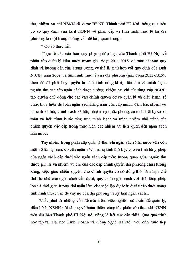 image for page Giải pháp hoàn thiện phân cấp thu, chi ngân sách nhà nước trên địa bàn thành phố HÀ NỘI