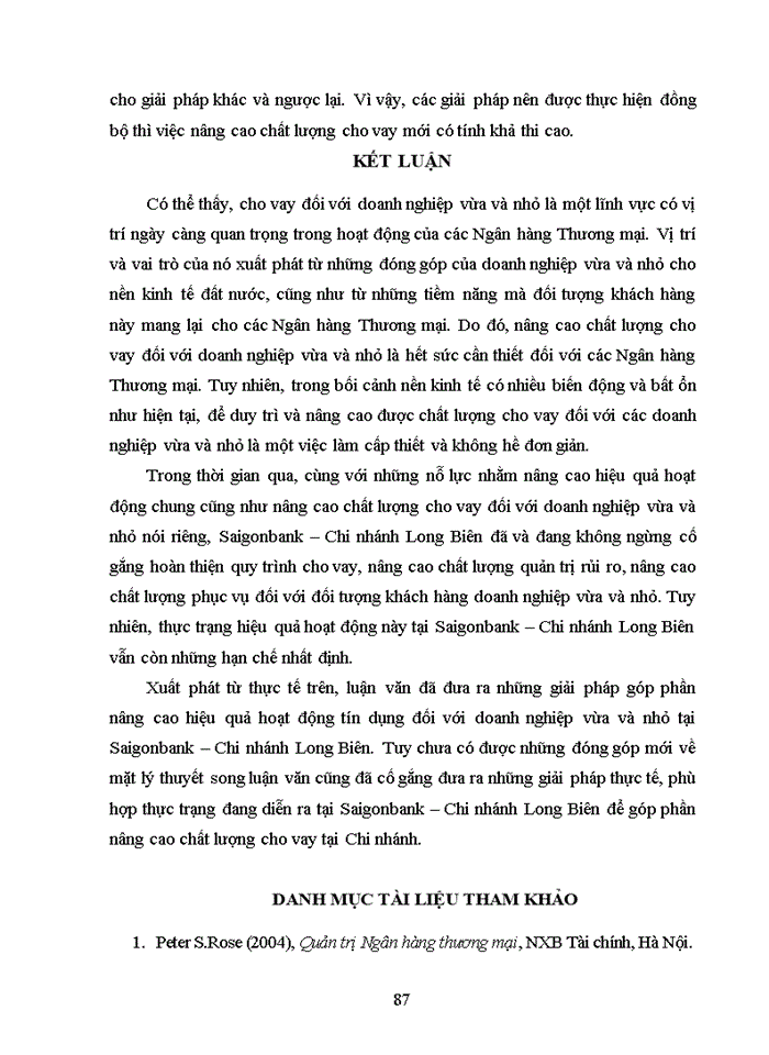 image for page Nâng cao chất lượng cho vay đối với doanh nghiệp nhỏ và vừa tại ngân hàng thương mại cổ phần sài gòn công thương - chi nhánh long biên