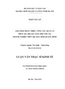 Giải pháp hoàn thiện công tác quản lý thuế giá trị gia tăng đối với các doanh nghiệp trên địa bàn tỉnh quảng bình