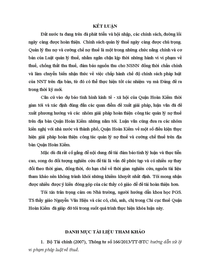 image for page Giải pháp hoàn thiện công tác quản lý nợ thuế và cưỡng chế nợ thuế tại  chi cục thuế quận hoàn kiếm, thành phố hà nội