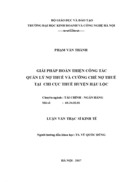 Giải pháp hoàn thiện công tác quản lý nợ thuế và cưỡng chế nợ thuế tại  chi cục thuế huyện hậu lộc