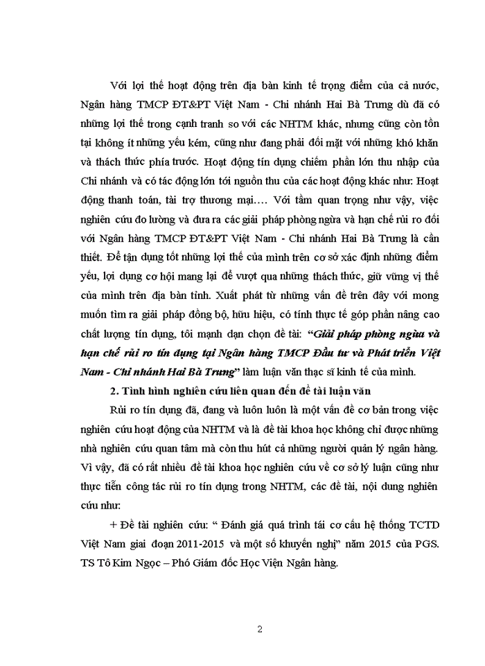 image for page Giải pháp phòng ngừa và hạn chế rủi ro tín dụng tại ngân hàng tmcp đầu tư và phát triển việt nam - chi nhánh hai bà trưng