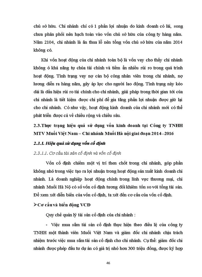 image for page Nâng cao hiệu quả sử dụng vốn kinh doanh tại công ty trách nhiệm  hữu hạn một thành viên muối việt nam – chi nhánh muối hà nội