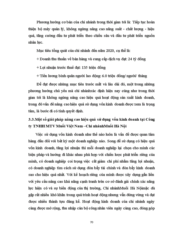 image for page Nâng cao hiệu quả sử dụng vốn kinh doanh tại công ty trách nhiệm  hữu hạn một thành viên muối việt nam – chi nhánh muối hà nội