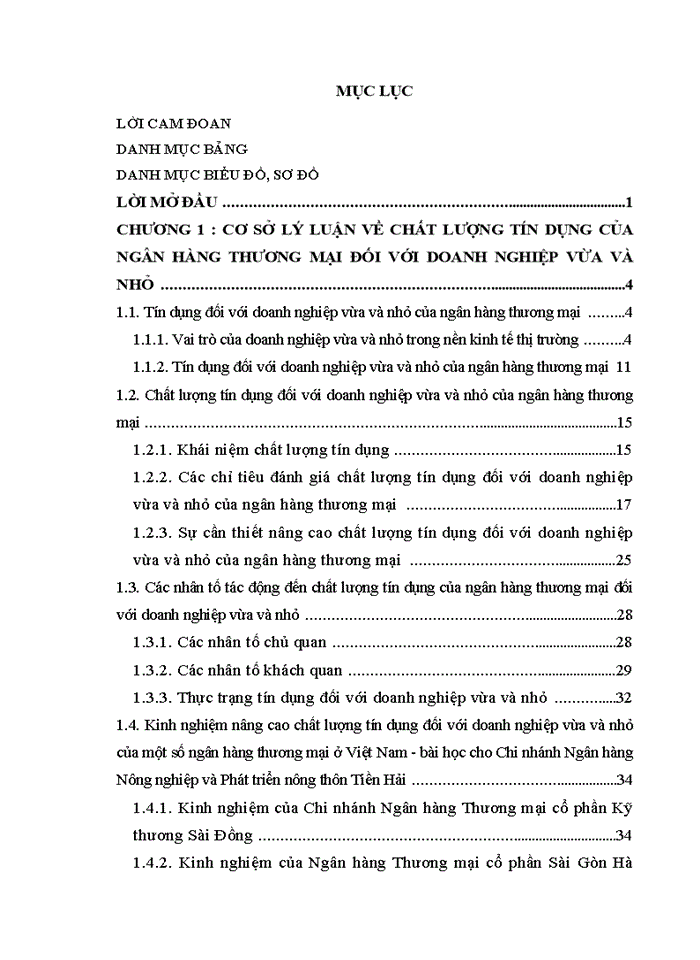 image for page Nâng cao chất lượng tín dụng đối với doanh nghiệp vừa và nhỏ tại chi nhánh ngân hàng nông nghiệp và phát triển nông thôn tiền hải