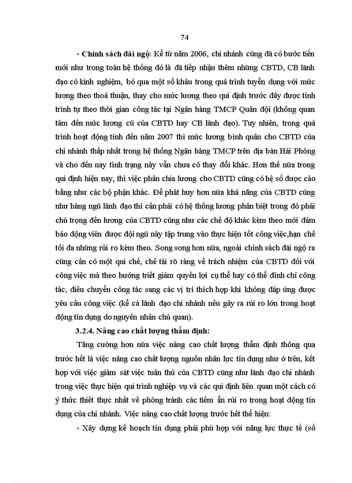 image for page Nâng cao chất lượng tín dụng tại Chi nhánh Ngân hàng TMCP Quân đội - Hải Phòng