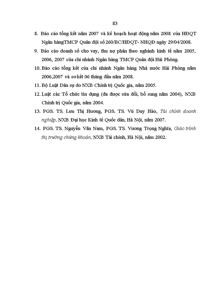 image for page Nâng cao chất lượng tín dụng tại Chi nhánh Ngân hàng TMCP Quân đội - Hải Phòng