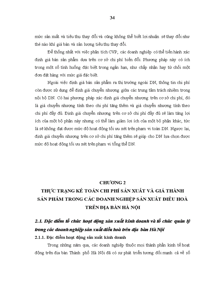 image for page Hoàn thiện kế toán quản trị chi phí, giá thành trong các doanh nghiệp sản xuất điều hoà trên địa bàn Hà Nội