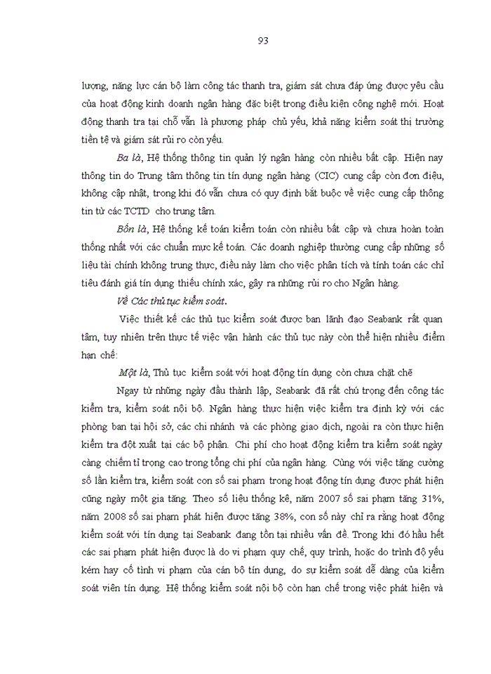 image for page Hoàn thiện hệ thống kiểm soát nội bộ với hoạt động tín dụng tại ngân hàng thương mại cổ phần Đông Nam Á
