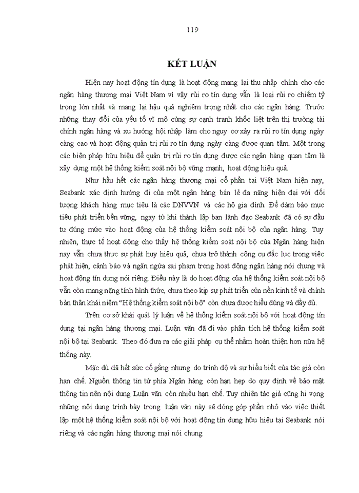 image for page Hoàn thiện hệ thống kiểm soát nội bộ với hoạt động tín dụng tại ngân hàng thương mại cổ phần Đông Nam Á