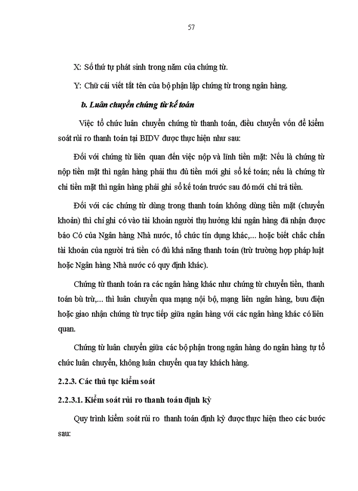image for page Hoàn thiện hệ thống kiểm soát nội bộ với việc tăng cường kiểm soát rủi ro thanh toán tại Ngân hàng Đầu tư và Phát triển Việt Nam