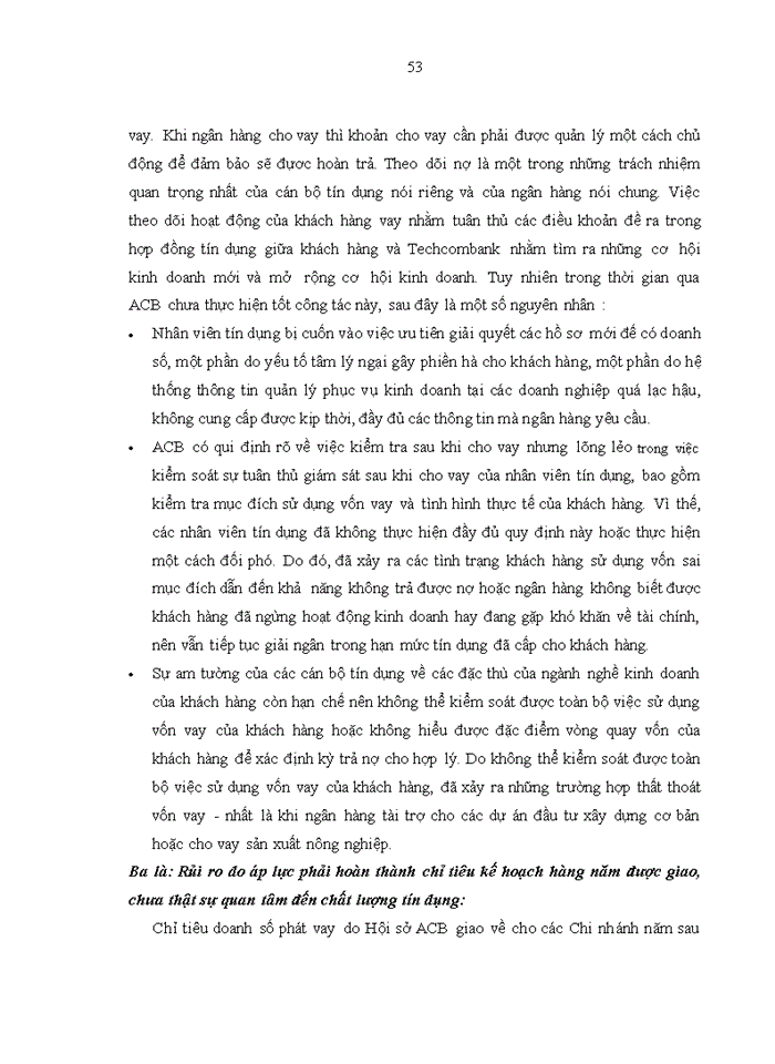 image for page Rủi ro tín dụng tại Ngân hàng TMCP Á Châu. Thực trạng và giải pháp
