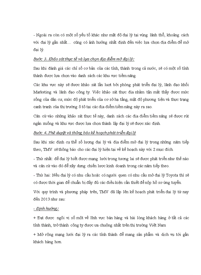 image for page Phát triển và quản lý hệ thống đại lý của Công ty ô tô Toyota Việt Nam