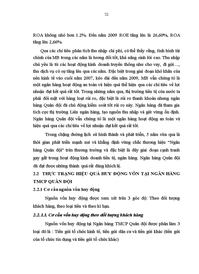 image for page Nâng cao hiệu quả huy động vốn tại Ngân hàng thương mại cổ phần Quân Đội