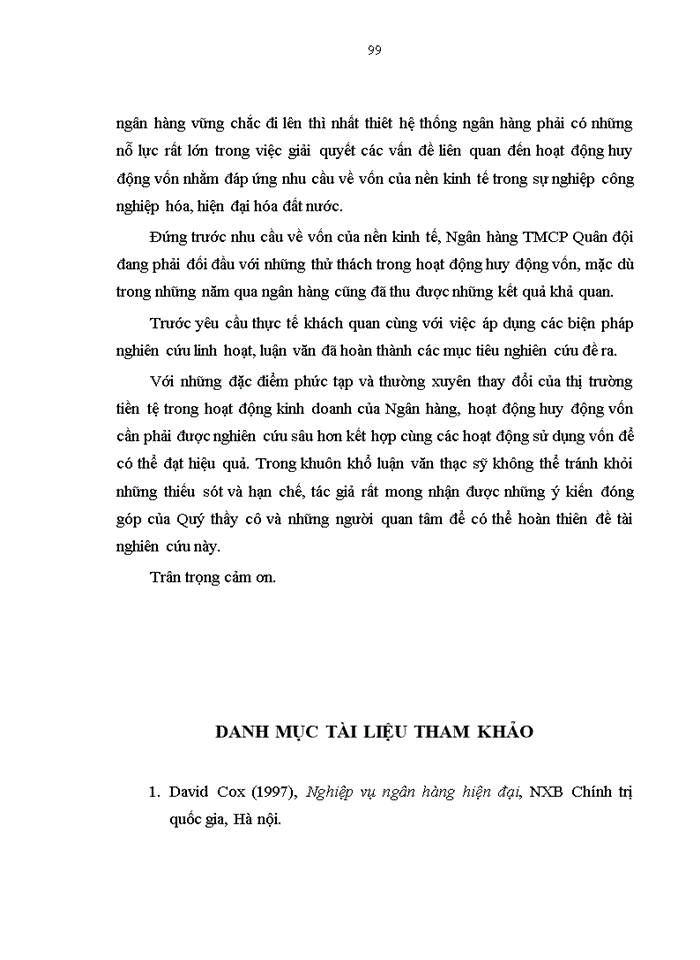 image for page Nâng cao hiệu quả huy động vốn tại Ngân hàng thương mại cổ phần Quân Đội