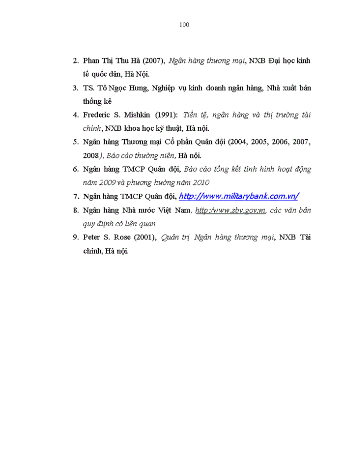 image for page Nâng cao hiệu quả huy động vốn tại Ngân hàng thương mại cổ phần Quân Đội