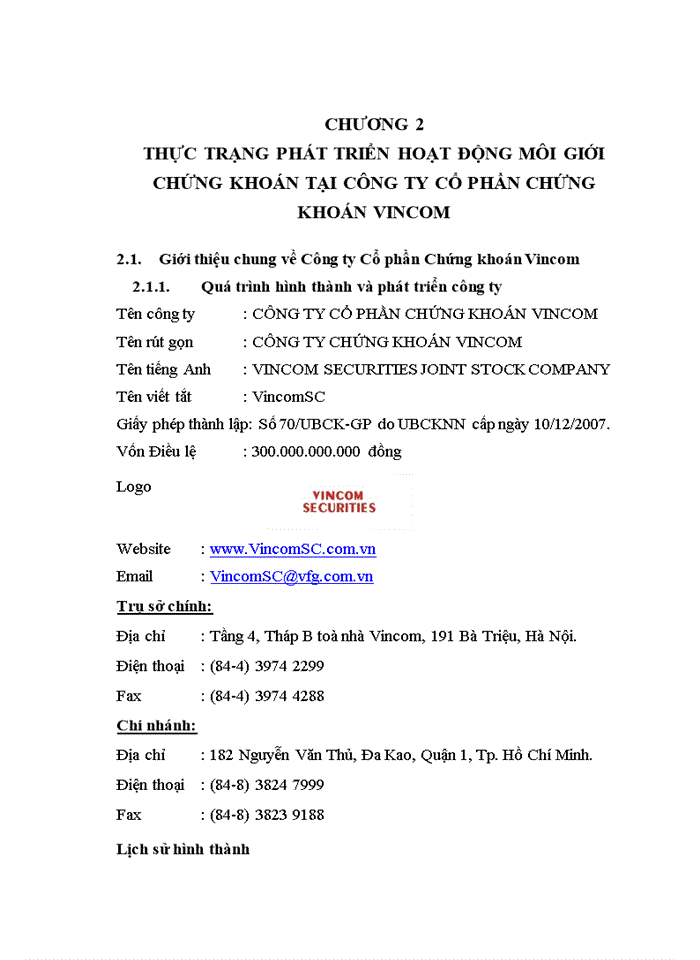 image for page Phát triển hoạt động môi giới chứng khoán tại Công ty Cổ phần Chứng khoán Vincom