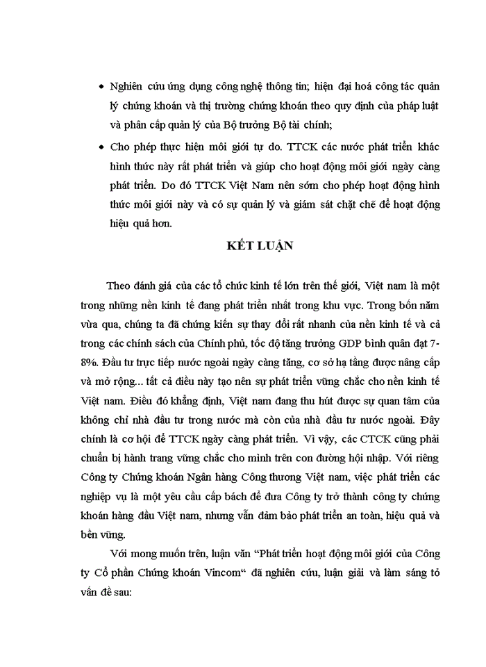image for page Phát triển hoạt động môi giới chứng khoán tại Công ty Cổ phần Chứng khoán Vincom