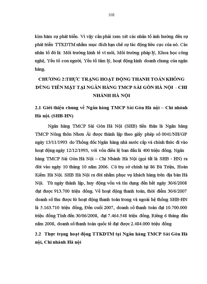 image for page Phát triển thanh toán không dùng tiền mặt tại Ngân hàng TMCP Sài gòn Hà nội Chi nhánh Hà nội