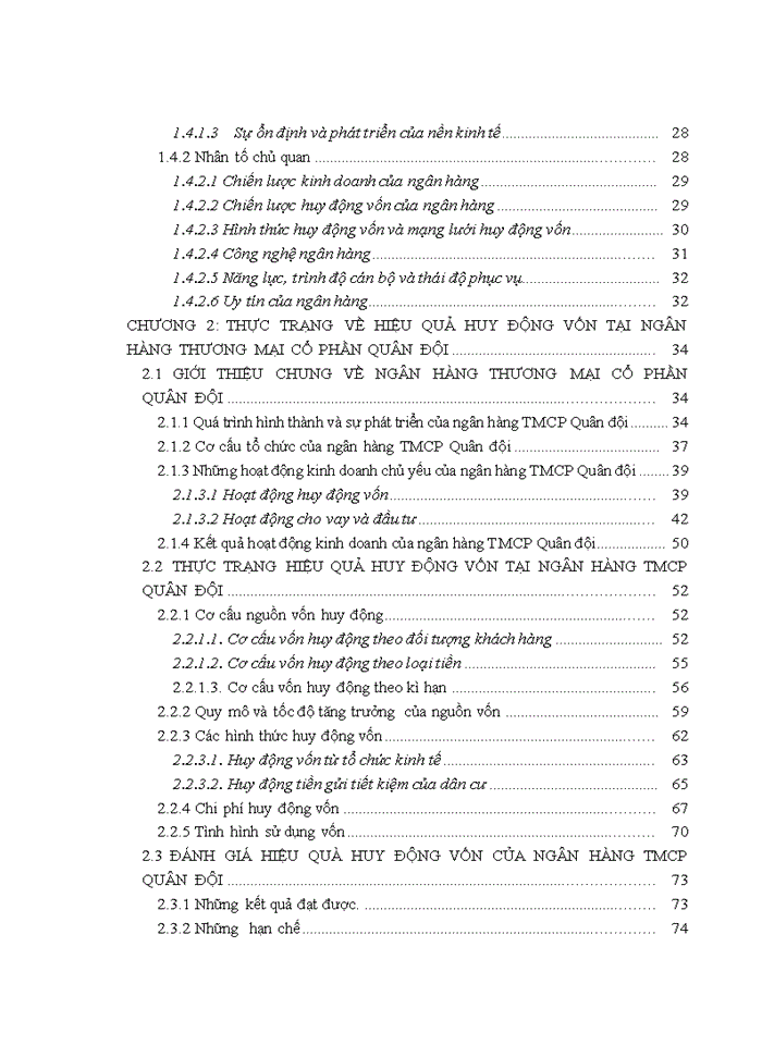 image for page Nâng cao hiệu quả huy động vốn tại Ngân hàng thương mại cổ phần Quân Đội