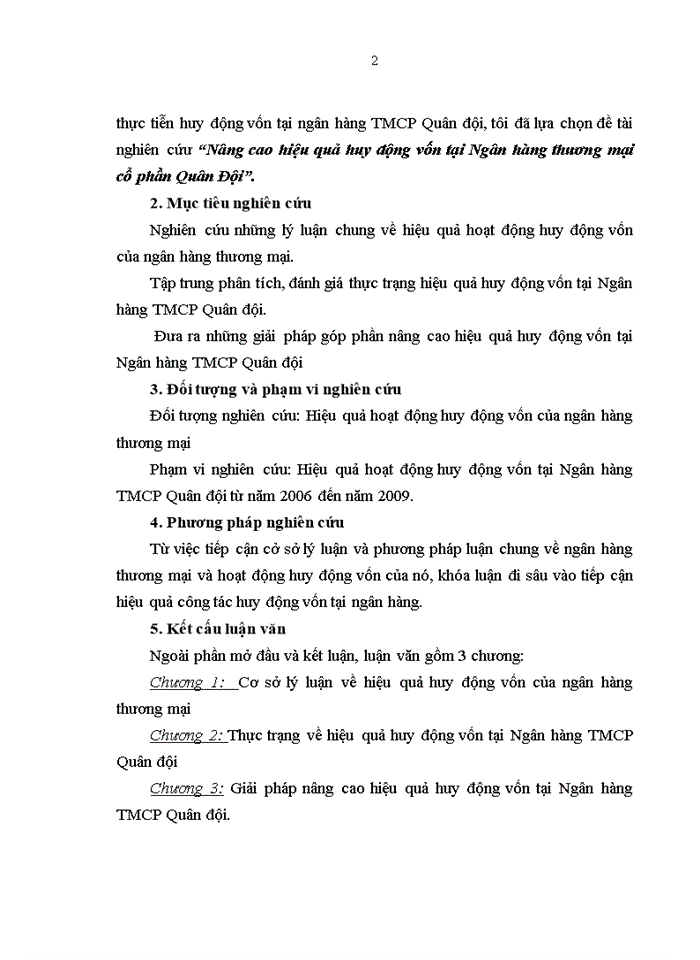 image for page Nâng cao hiệu quả huy động vốn tại Ngân hàng thương mại cổ phần Quân Đội