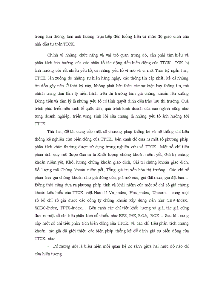 image for page Chức năng và các nhân tố ảnh hưởng trong nghiên cứu thống kê TTCK