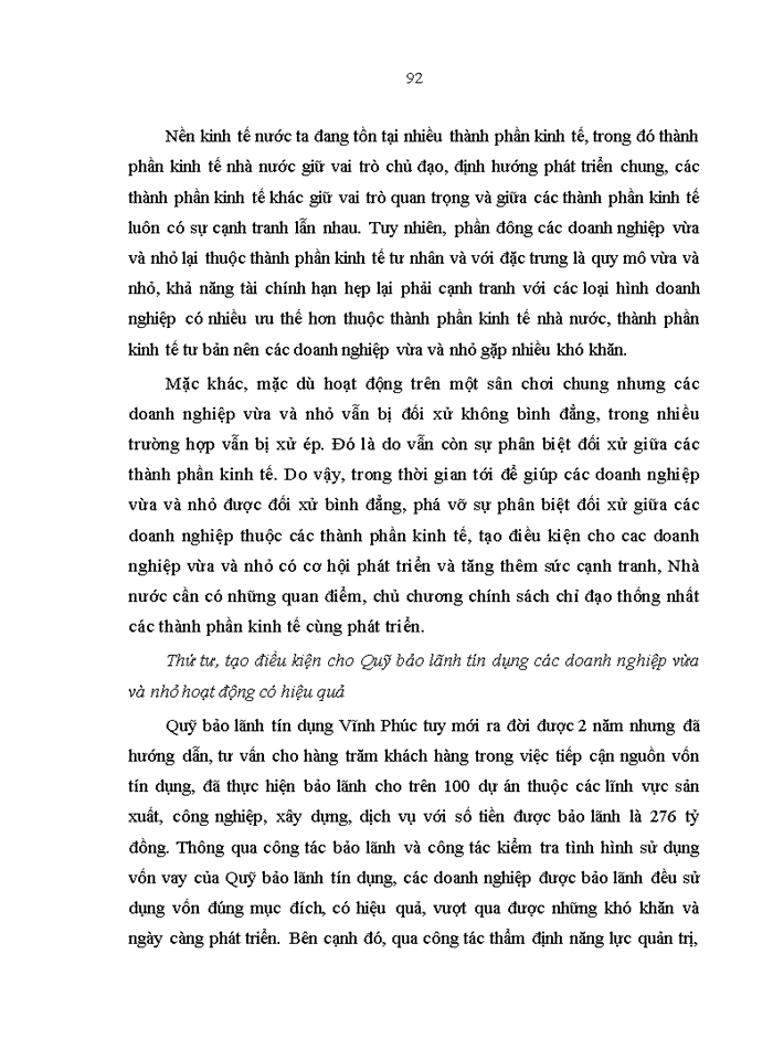 image for page Nâng cao chất lượng tín dụng đối với doanh nghiệp vừa và nhỏ tại Ngân hàng thương mại cổ phần Ngoại thương Việt Nam - Chi Nhánh Vĩnh Phúc