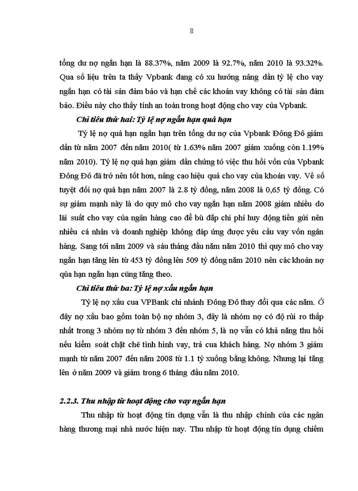 image for page Nâng cao hiệu quả hoạt động tín dụng ngắn hạn tại Ngân hàng thương mại cổ phần Việt Nam Thịnh Vượng- Chi nhánh Đông Đô”(VPBank)