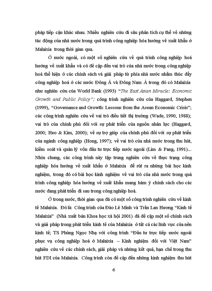 image for page Vai trò của nhà nước trong quá trình công nghiệp hoá hướng về xuất khẩu của Malaixia - kinh nghiệm và khả năng vận dụng vµo Việt Nam