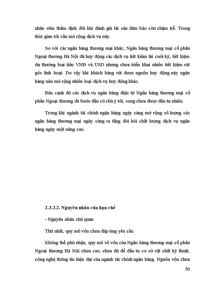 image for page Phát triển dịch vụ khách hàng cá nhân tại Ngân hàng thương mại cổ phần ngoại thương Việt Nam chi nhánh Hà Nội