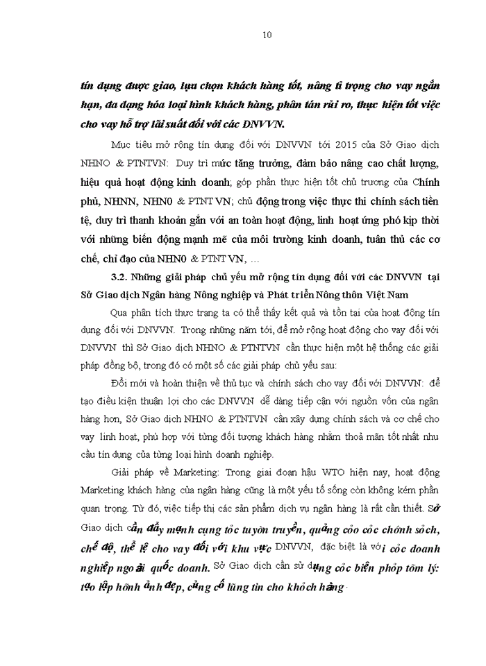 image for page Mở rộng hoạt động tín dụng đối với doanh nghiệp vừa và nhỏ tại Sở Giao dịch Ngân hàng Nông nghiệp và Phát triển Nông thôn Việt Nam