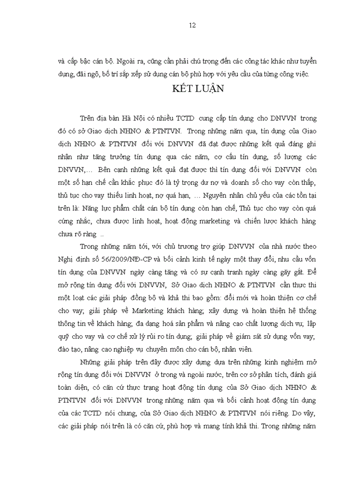 image for page Mở rộng hoạt động tín dụng đối với doanh nghiệp vừa và nhỏ tại Sở Giao dịch Ngân hàng Nông nghiệp và Phát triển Nông thôn Việt Nam