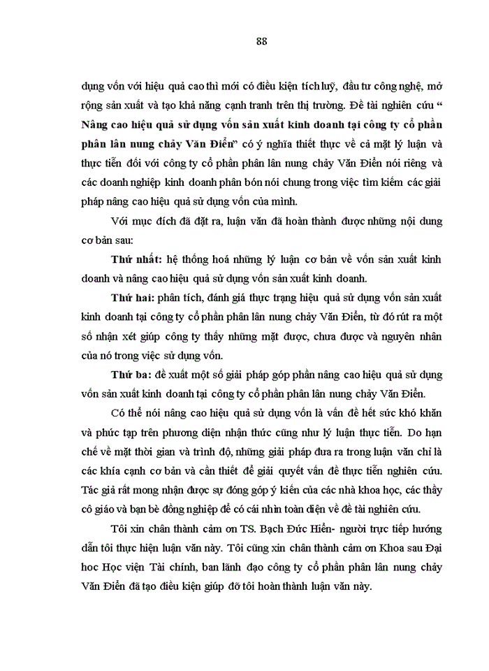 image for page Nâng cao hiệu quả sử dụng vốn sản xuất kinh doanh tại công ty cổ phần phân lân nung chảy Văn Điển