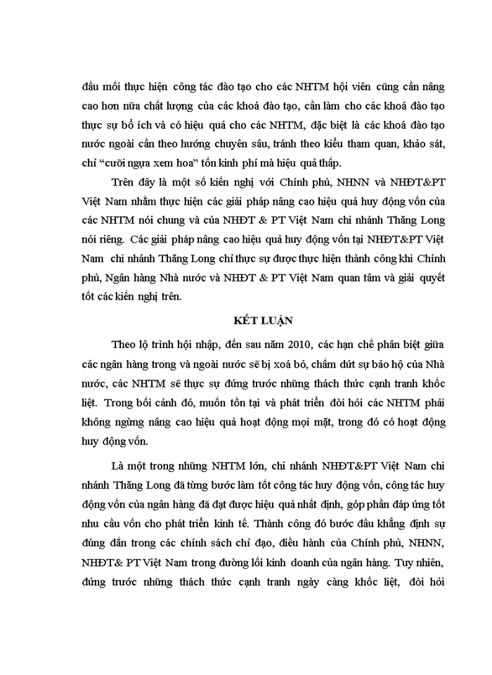 image for page Nâng cao hiệu quả huy động vốn tại Ngân hàng Đầu tư và Phát triển Việt Nam chi nhánh Thăng Long