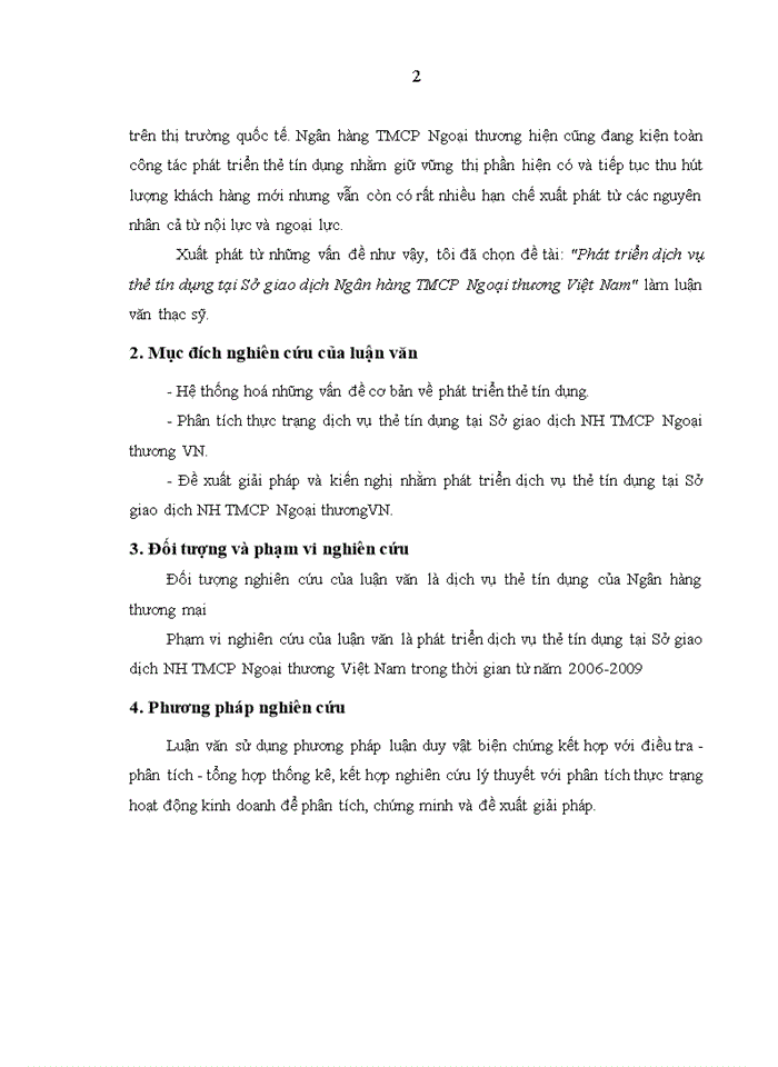 image for page Phát triển dịch vụ thẻ tín dụng tại Sở giao dịch Ngân hàng TMCP Ngoại thương Việt Nam