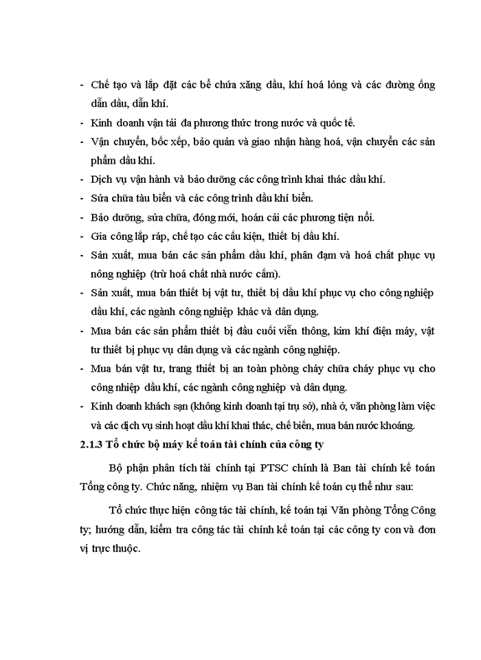 image for page Nâng cao chất lượng phân tích tài chính doanh nghiệp tại Tổng công ty cổ phần Dịch vụ kỹ thuật dầu khí