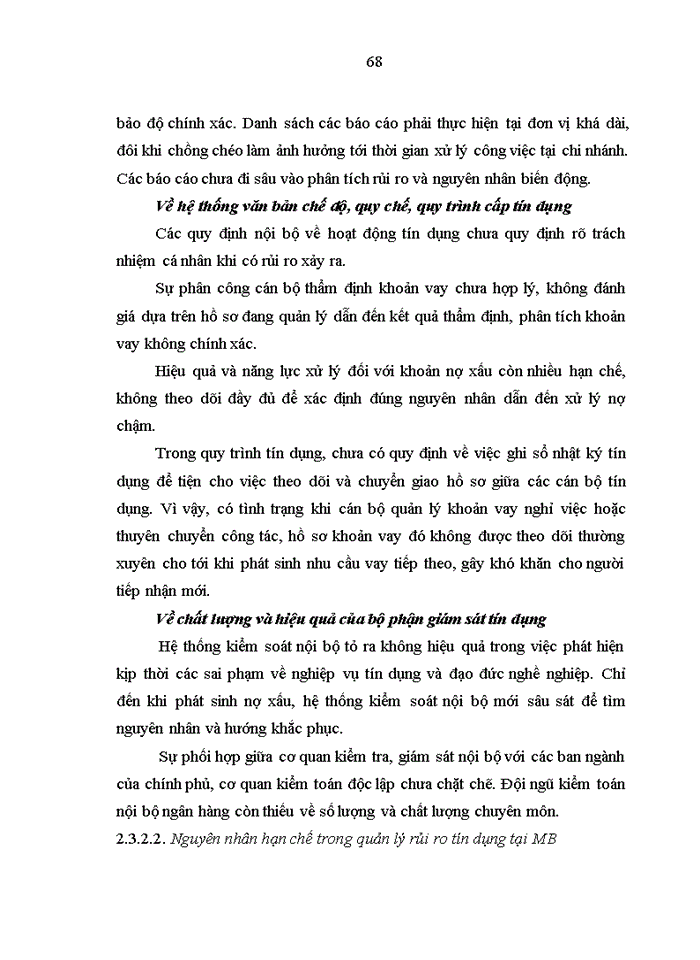image for page Tăng cường quản lý rủi ro tín dụng tại Hội sở Ngân hàng Thương mại cổ phần Quân đội